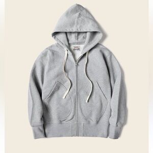 Non stock heavyweight terry cloth zip up hoodie